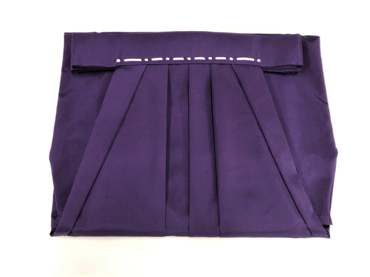 奴袴［二級］　紫色正絹羽二重　尺巾(300匁) 1枚目